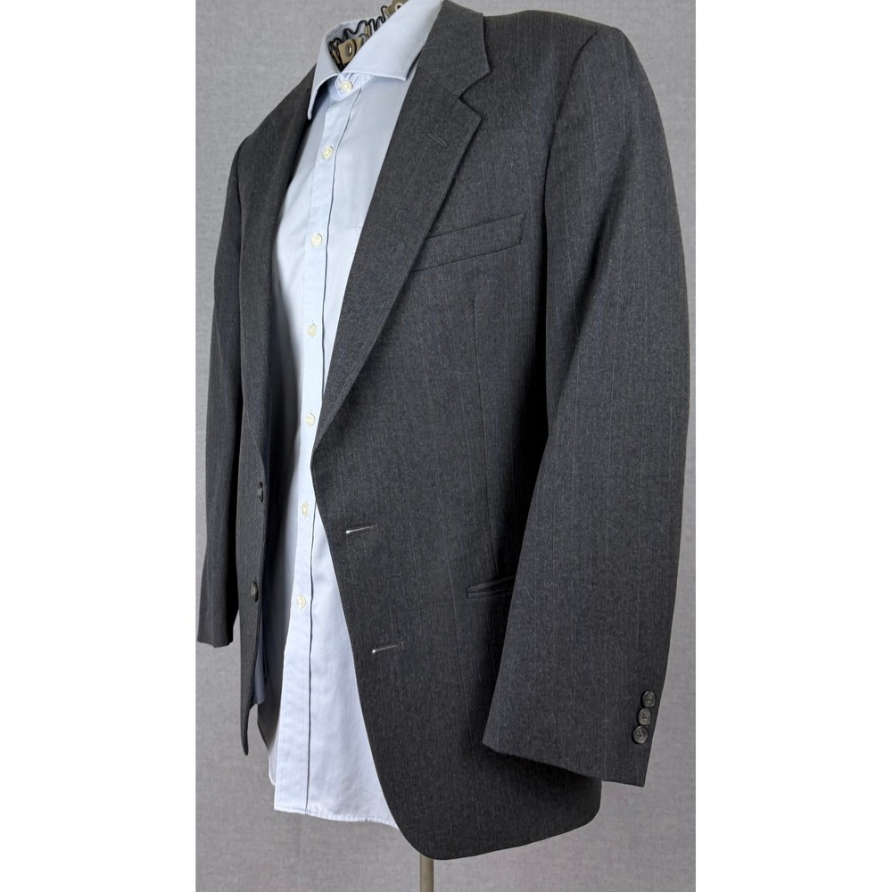 Christian Dior Monsieur Vintage 2pc Suit 40R 31x30 Gray Pinstripe Wool USA Made - Picture 2 of 15